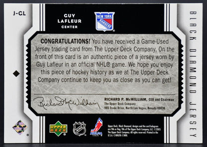 2005-06 UD Black Diamond Black Diamond Jersey Guy Lafleur J-GL Jersey