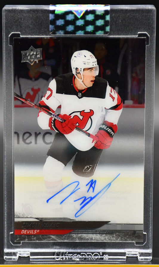 2024-25 UD Clear Cut Simon Nemec CC-SN New Jersey Devils Auto