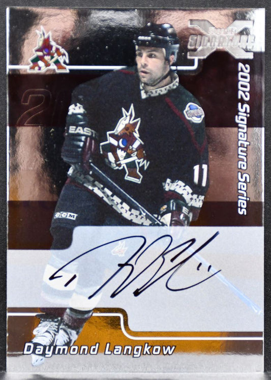 2002-03 In The Game Signature Series Daymond Langkow 142 Auto 5010