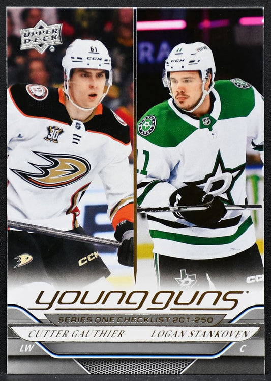 24-25 UD Series 1 Young Guns Checklist Gauthier / Stankoven 250 Ducks / Stars RC 1847