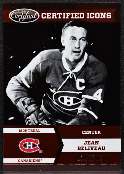 2012-13 Panini Certified Icons Jean Beliveau I-2 Montreal Canadiens 120/250 1084