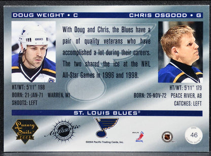 2003-04 Pacific Luxury Suite Jersey Weight/Osgood Blues /650 Jersey 8969