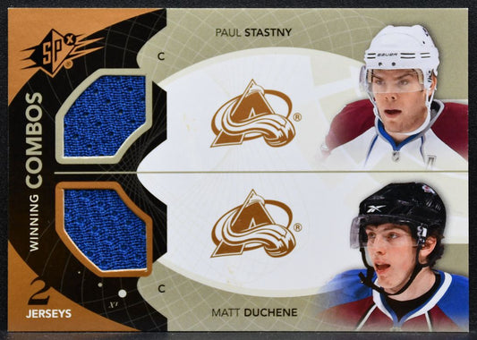 2010-11 SPx Winning Combos Paul Stastny/Matt Duchene WC-SD Avalanche Jersey 3318