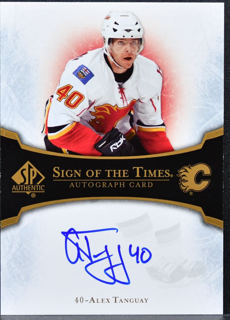 2007-08 SP Authentic Sign of the Times Alex Tanguay Calgary Flames Auto 0239