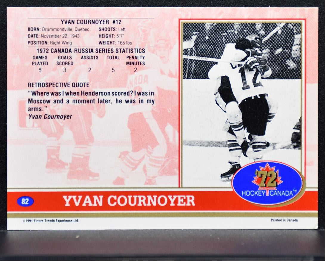 1991-92 Future Trends Canada â€™72 Paint Autographs Yvan Cournoyer Auto 9670
