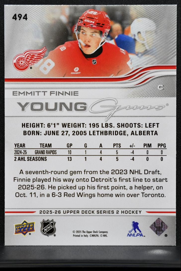 2025-26 UD Series 2 Young Guns Exclusives Emmitt Finnie RC 048/100 4021