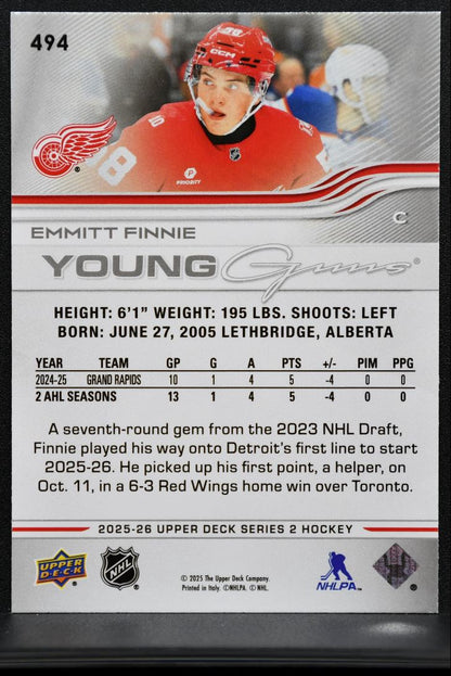 2025-26 UD Series 2 Young Guns Exclusives Emmitt Finnie RC 048/100 4021