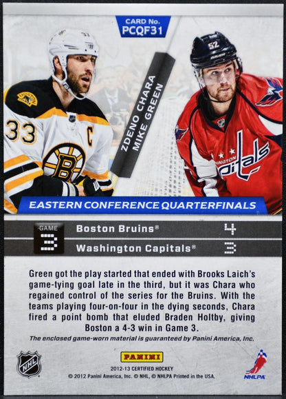 2012-13 Panini Certified Path to the Cup Jersey Chara/Green /250 Jersey 9409