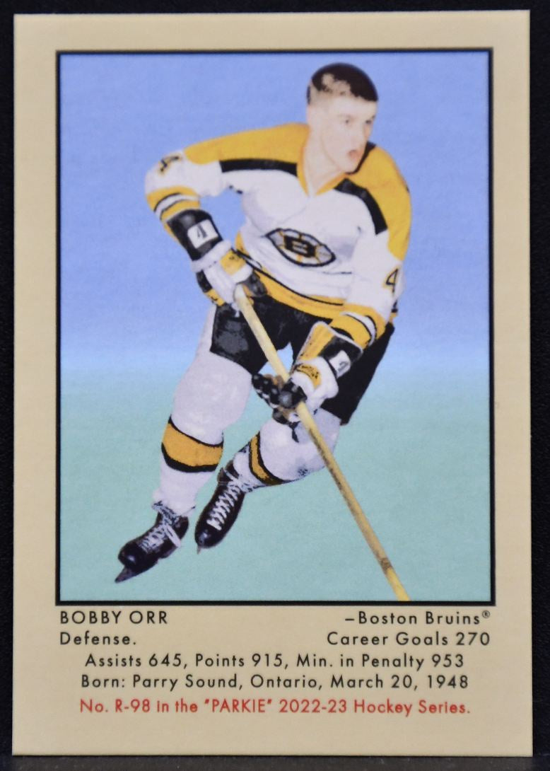 2022-23 Upper Deck Parkhurst Champions Retro SSP Bobby Orr R-98 Boston Bruins 7178