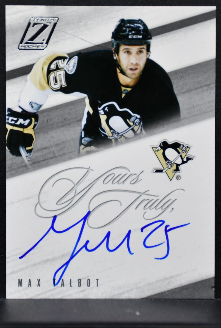 2011-12 Panini Zenith Yours Truly Max Talbot MT Pittsburgh Penguins Auto 3742