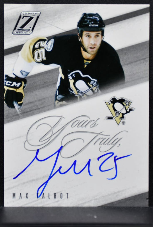 2011-12 Panini Zenith Yours Truly Max Talbot MT Pittsburgh Penguins Auto 3742