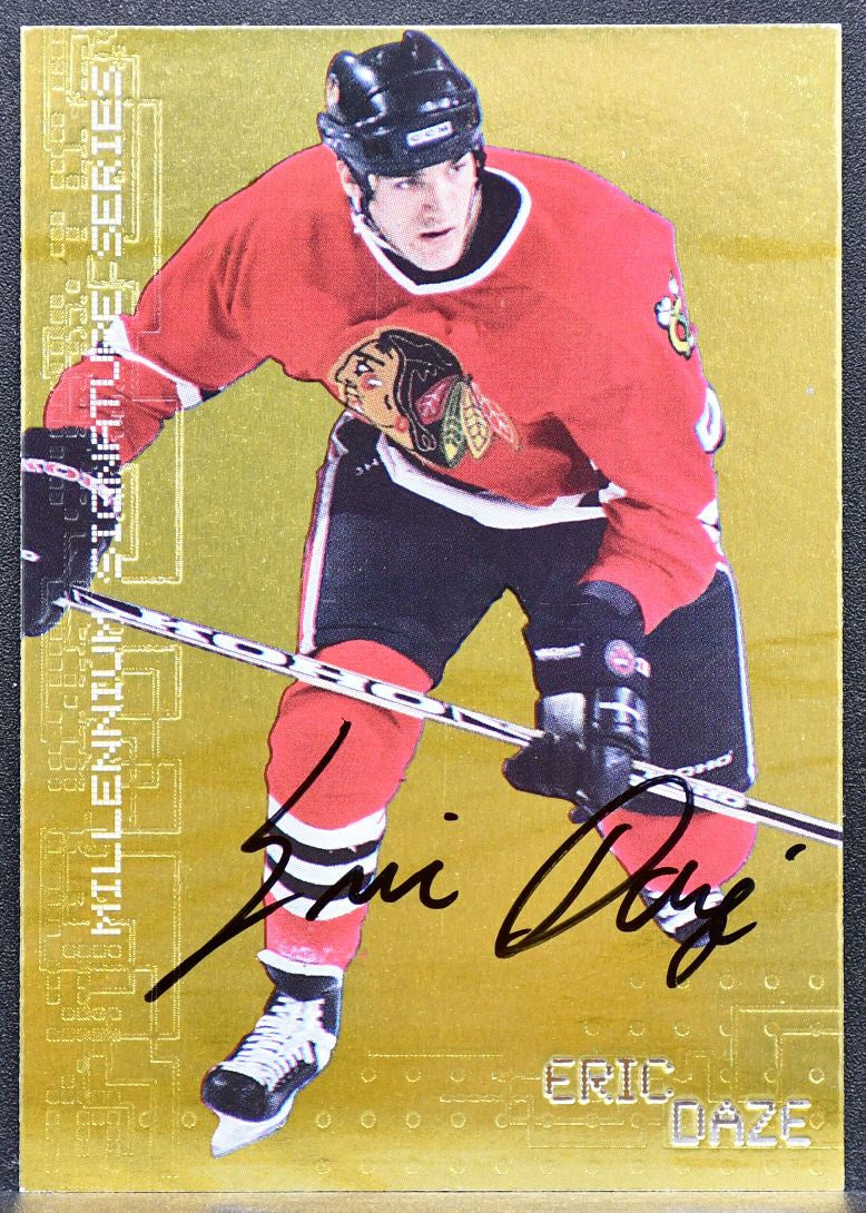 1999-100 In the Game Millennium Auto Series Gold Daze 62 Blackhawks Auto 1257