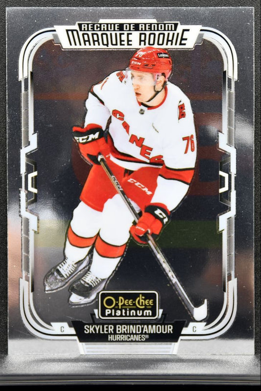 2025-26 O-Pee-Chee Platinum Marquee Rookie Skyler Brind'Amour Hurricanes RC 9492