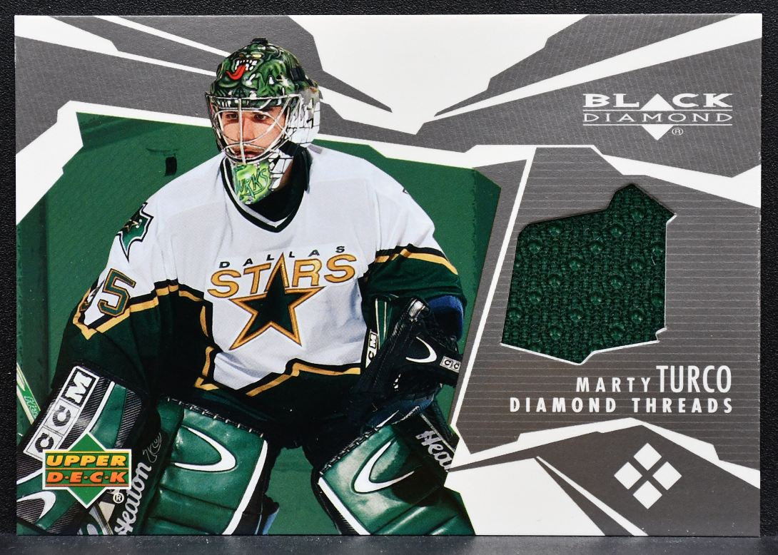 2003-04 UD Black Diamond Threads Marty Turco DT-MT Dallas Stars Jersey 3841