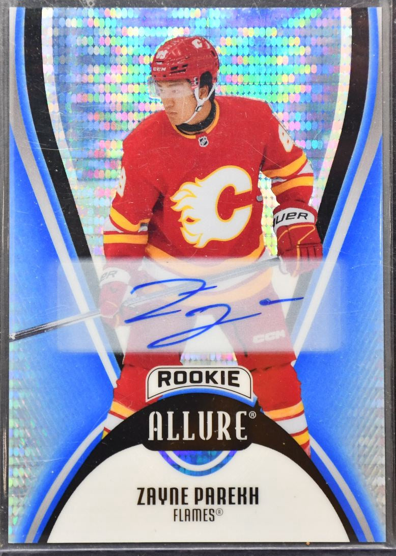 2025-26 Upper Deck Allure Rookie Auto Blue Line Zayne Parekh 102 Auto 12/35 1005