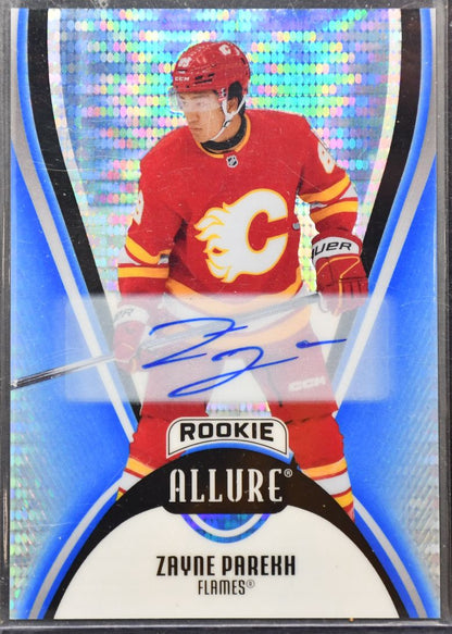 2025-26 Upper Deck Allure Rookie Auto Blue Line Zayne Parekh 102 Auto 12/35 1005