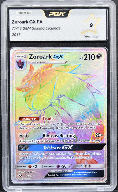 Pokémon Sun & Moon Shining Legends Zoroark GX (Full Art) 77/73  Holofoil PCA 9