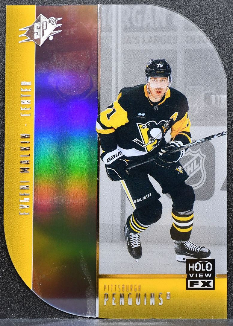 2025-26 SPx HoloView FX Evgeni Malkin HV-22 Pittsburgh Penguins Die-Cut 0924