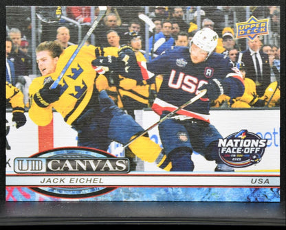 2025-26 Upper Deck UD Canvas 4 Nations Face-Off Jack Eichel C-411 USA 8655