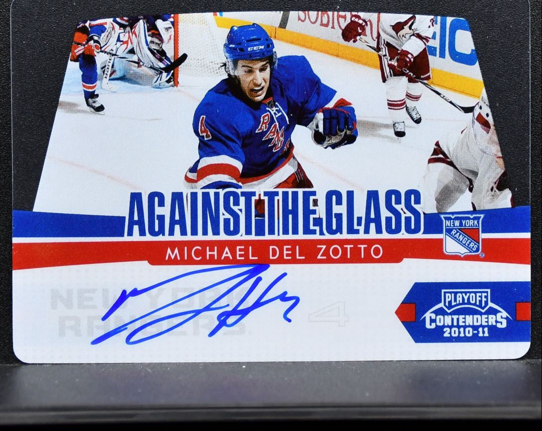 2011-12 Panini Playoff Contenders Against The Glass Del Zotto Auto 04/50 0383