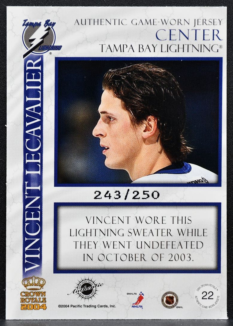2004-05 Pacific Crown Royale Jersey Vincent Lecavalier 243/250 Jersey 5079