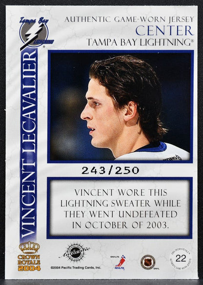 2004-05 Pacific Crown Royale Jersey Vincent Lecavalier 243/250 Jersey 5079