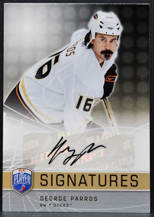 2008-09 Be A Player Signatures George Parros S-GP Anaheim Ducks Auto 7354