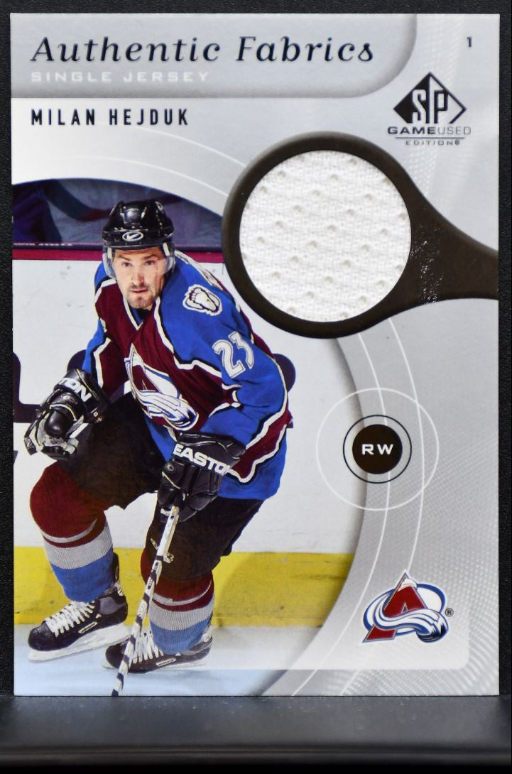 2005-06 SP Game Used Authentic Fabrics Milan Hejduk AF-HJ Avalanche Jersey 7023