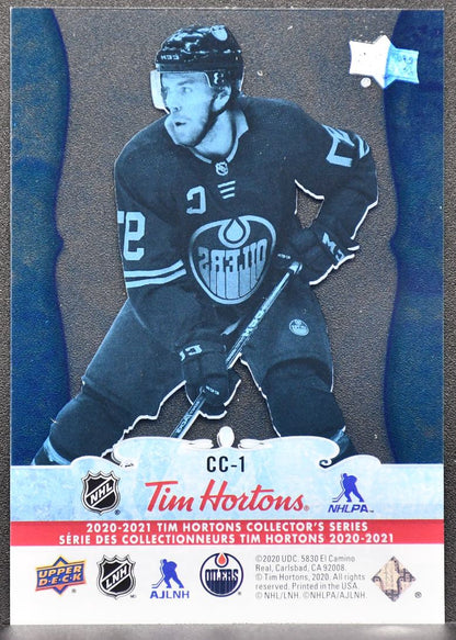 2020-21 UD Tim Hortons Clear Cut Phenoms Connor McDavid CC-1 Edmonton Oilers 4947