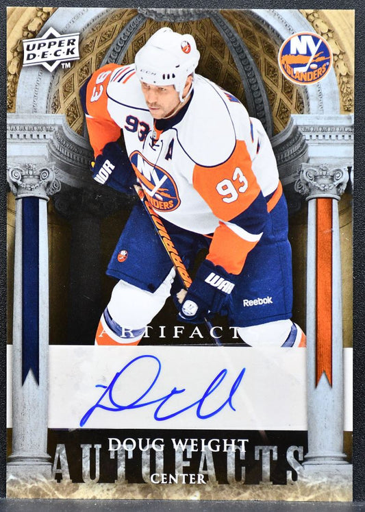 2009-10 Upper Deck Artifacts Autofacts Doug Weight AF-DW Islanders Auto 0958