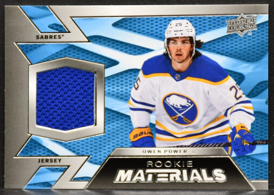 2022-23 UD Series 2 Rookie Materials Owen Power RM-OP Buffalo Sabres RC Jersey