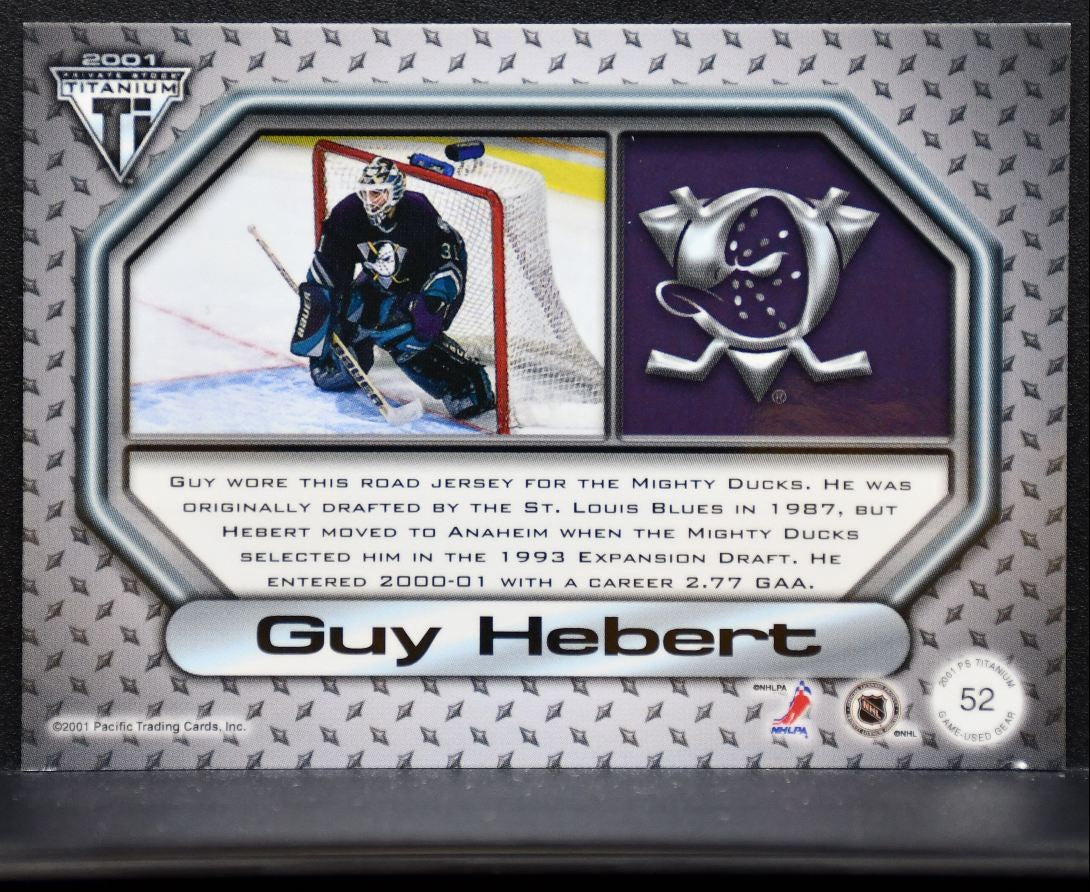 2000-01 Private Stock Titanium Jersey Guy Hebert Jersey 6965