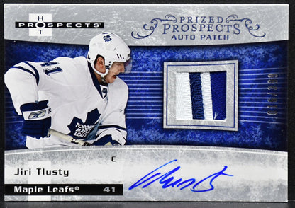 2007-08 Fleer Hot Prospects Prized Prospects Auto Patch Jiri Tlusty 245  RC