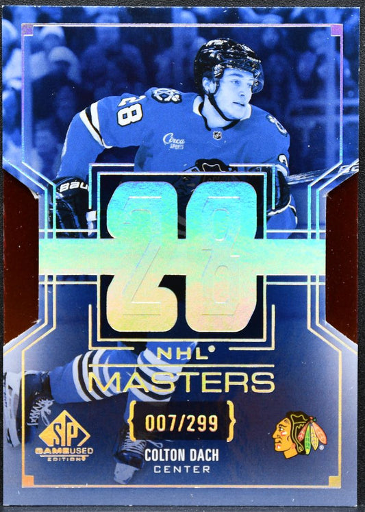 2025-26 SP Game Used NHL Masters Colton Dach NM-68 Chicago Blackhawks /299 0113