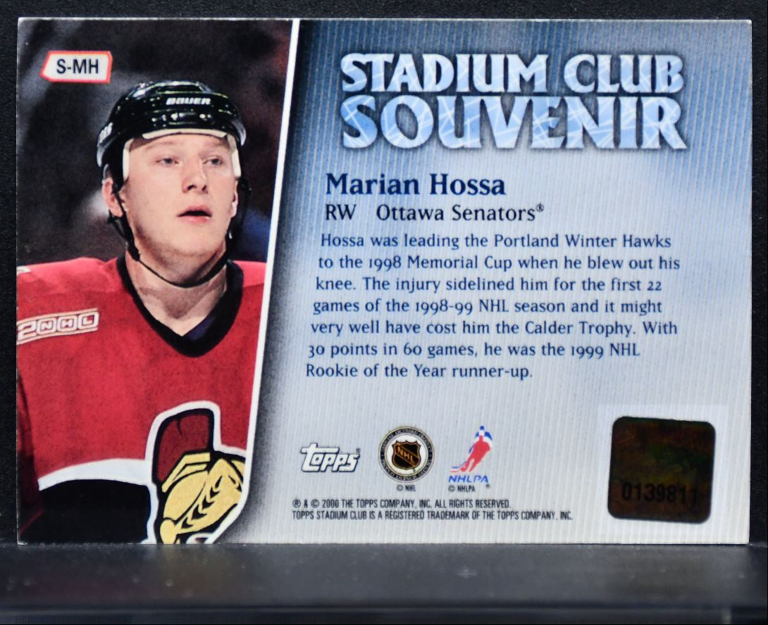 2000-01 Stadium Club Souvenir Marian Hossa S-MH Ottawa Senators Jersey 4473