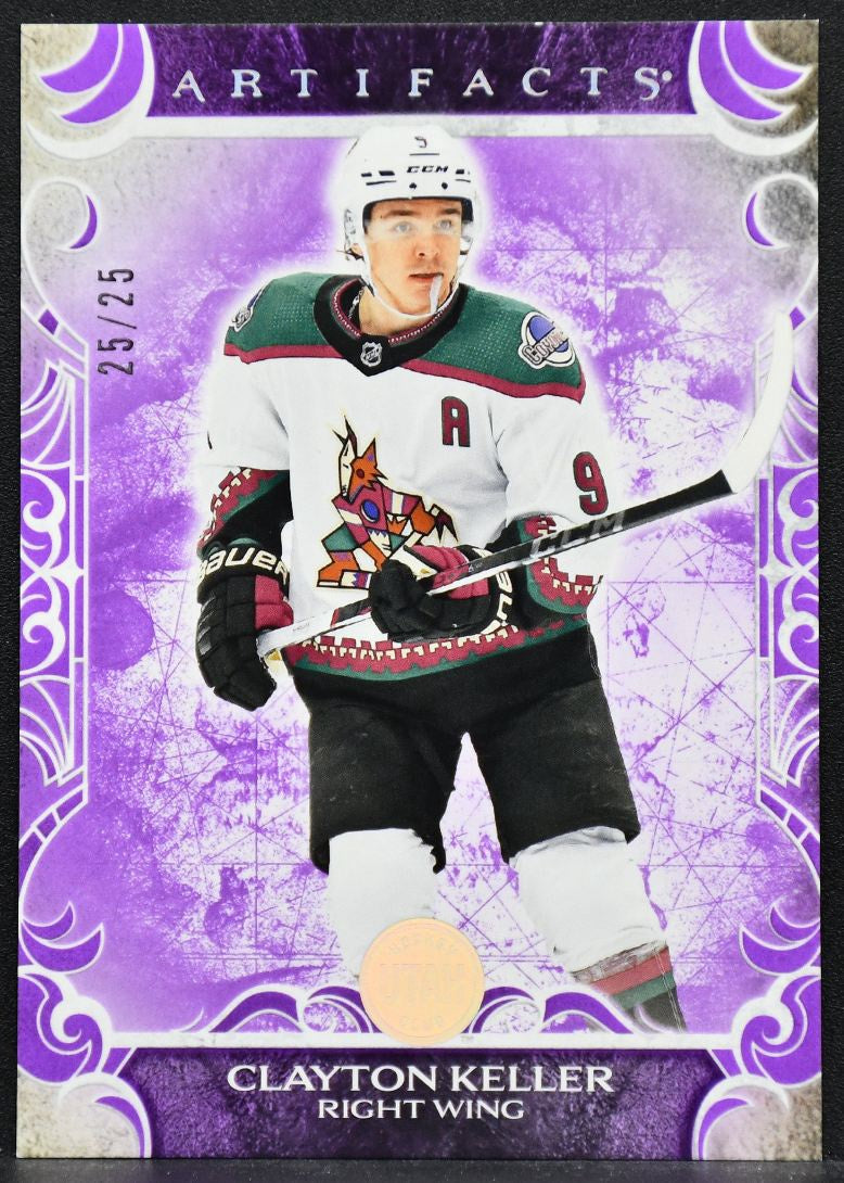 2024-25 UD Artifacts Purple Clayton Keller 42 Utah Hockey Club 25/25