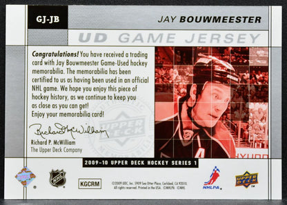 2009-10 UD Series 1 UD Game Jerseys Jay Bouwmeester GJ-JB Flames Jersey 9738