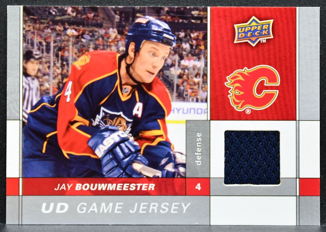 2009-10 UD Series 1 UD Game Jerseys Jay Bouwmeester GJ-JB Flames Jersey 9738