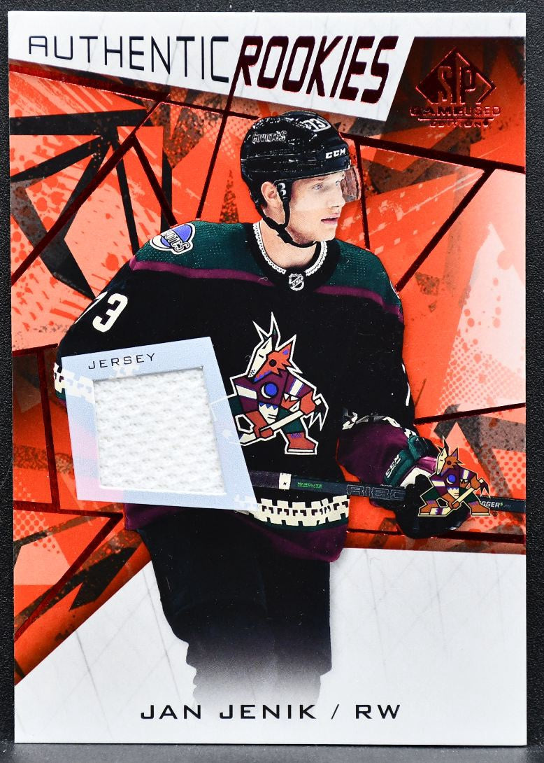 2021-22 SP Game Used Authentic Rookies Red Jan Jenik Coyotes RC Jersey 6347