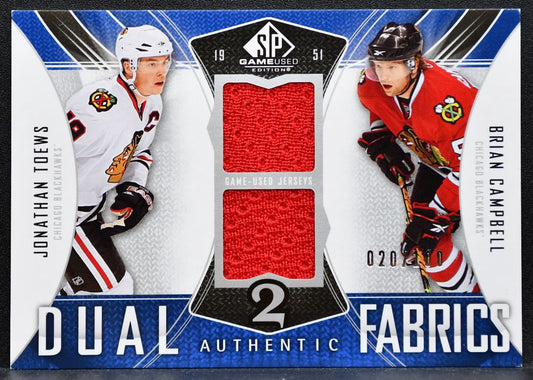 2009-10 SP Game Used Authentic Fabrics Dual Campbell/Toews Jersey 0088