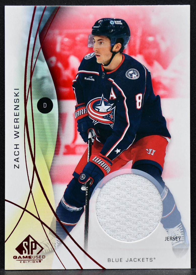 2024-25 SP Game Used Red Jersey Zach Werenski 76 Columbus Blue Jackets Jersey