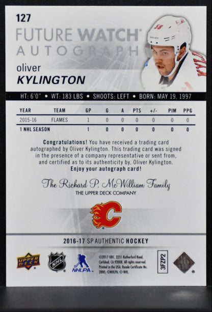 2016-17 SP Authentic Future Watch Auto Oliver Kylington RC Auto 863/999 9908
