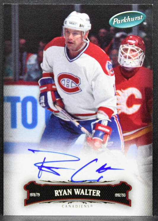 2006-07 Parkhurst Autographs Ryan Walter 158 Montreal Canadiens Auto 2663
