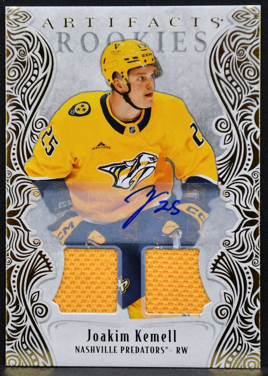 2025-26 UD Artifacts Gold Material Auto Joakim Kemell 188 RC Auto 133/199 Jersey