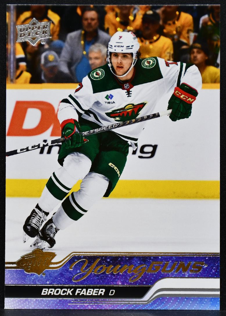 2023-24 Upper Deck Series 1 Young Guns Brock Faber 215 Minnesota Wild RC 4401