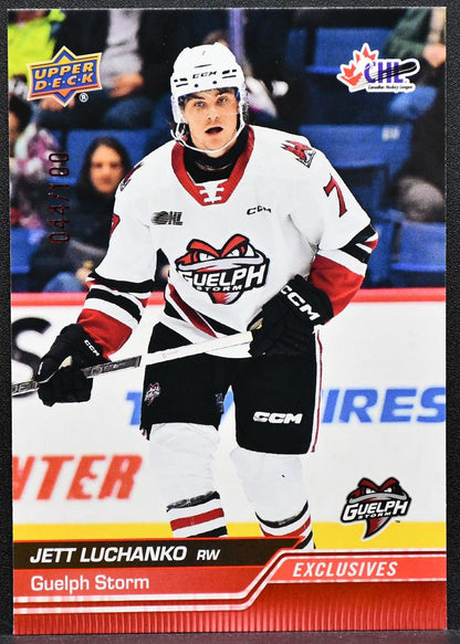 2023-24 Upper Deck CHL Exclusives Jett Luchanko 290 Guelph Storm 044/100 3109