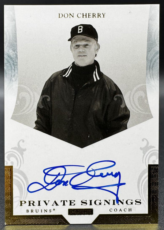 2011-12 Panini Certified Private Signings Don Cherry GRP1 Boston Bruins Auto