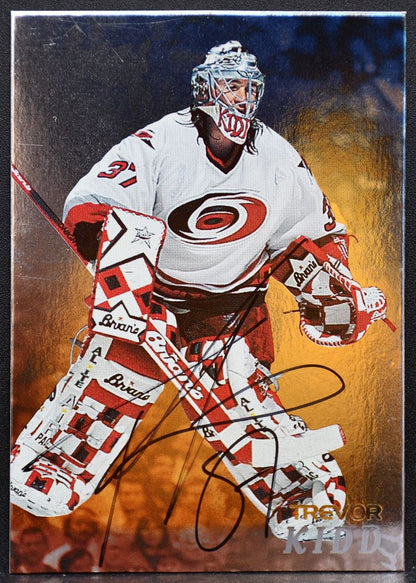 1998-99 Be a Player Autographs Trevor Kidd 22 Carolina Hurricanes Auto 9420