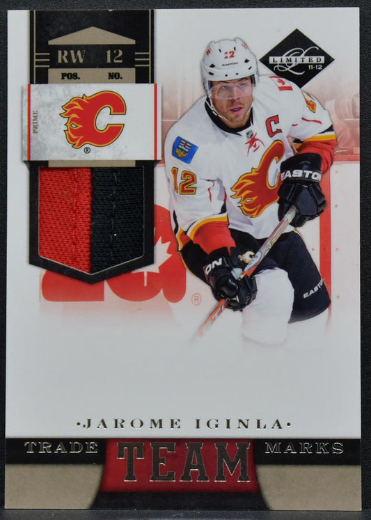 2011-12 Panini Limited Team Trademarks Materials Prime Jarome Iginla Patch 9019