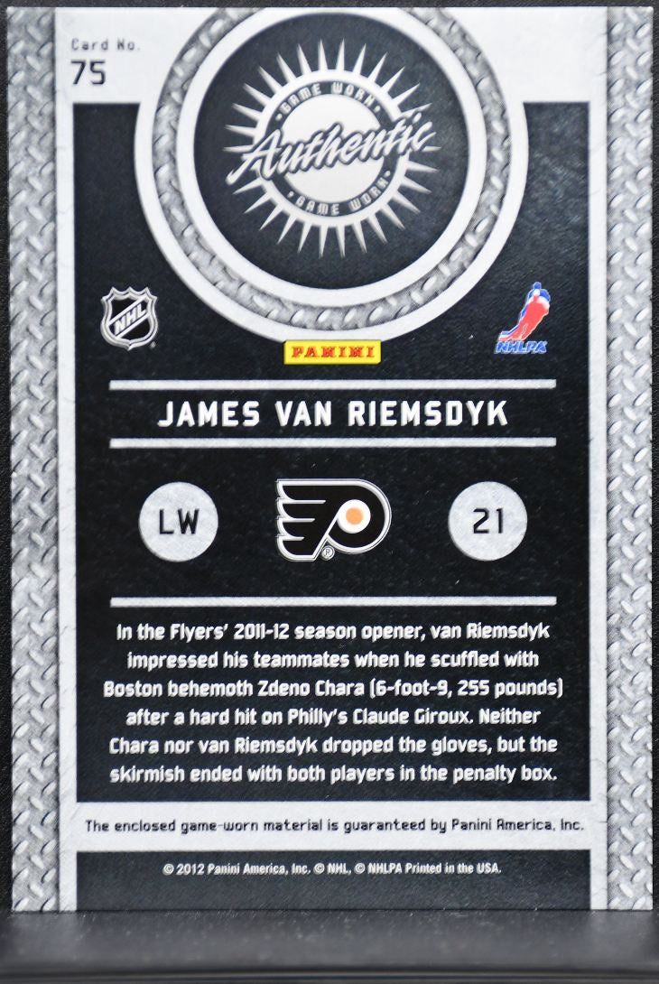 2011-12 Panini Titanium Game-Worn Gear Prime Van Riemsdyk /50 Patch 8762